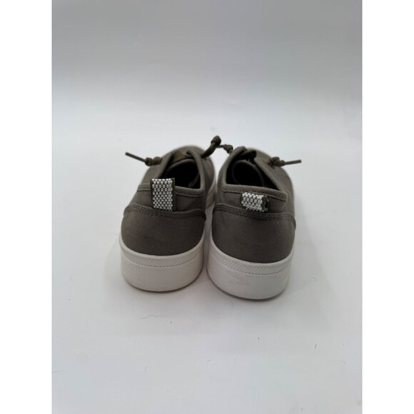 Skechers BOBS Beyond Canvas Slip on Memory Foam Sneakers Olive Green  Casual Sho - Picture 11 of 12